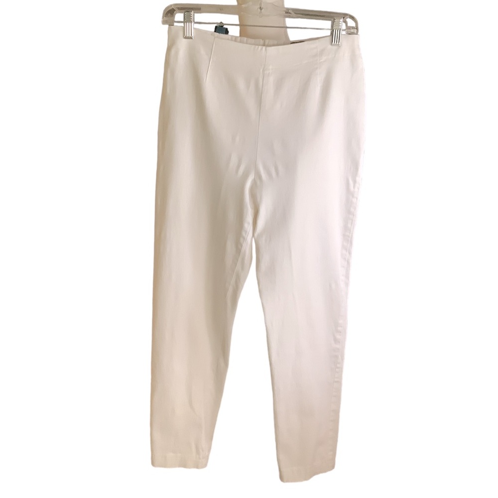 Work Order Womens White Fitted Hi-Waist Stretch Jeans 14 Petite